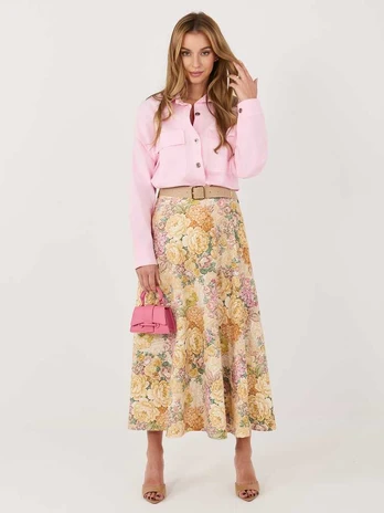 Italy Moda Spódnica-IT-SD-FL9850-2.17-geltona