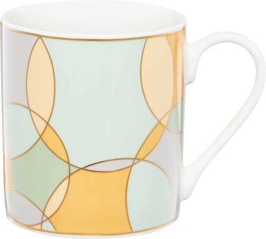 Puodelis Geometric pastel 380 ml koła AMBITION