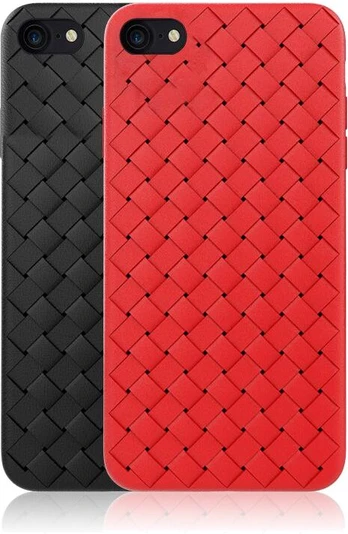 Telefono dėklas Devia Woven Pattern Design Soft, Apple iPhone SE 2020, raudona