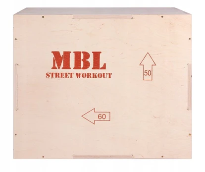 Plyometrinė dėžė 60x50x40 Crossfit Jump Box