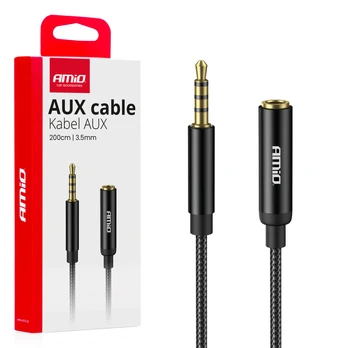 Garso ilgintuvas AUX Mini Jack 3,5mm 2m AMIO-04296
