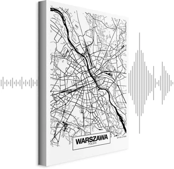 Artgeist Paveikslas - City Plan: Warszawa (1 Part) Vertical