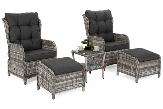 Lauko baldų komplektas Sofia, Light Grey/Grey Melange