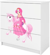 Balta Komoda babydreams princesė su arkliuku kaina