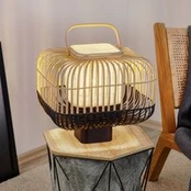 Juodos spalvos stalinis šviestuvas "Forestier Bamboo Square S