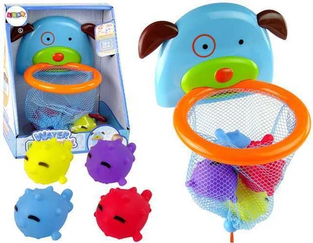Vonios žaislų rinkinys Mini Krepšinis - Šuo