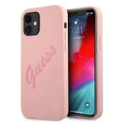Dėklas Guess GUHCP12SLSVSPI Script Vintage iPhone 12 mini 5,4" Rožinis kaina