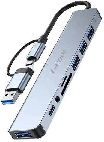 1St Cool 1stCOOL Aluminum 8-in-2 USB Hub