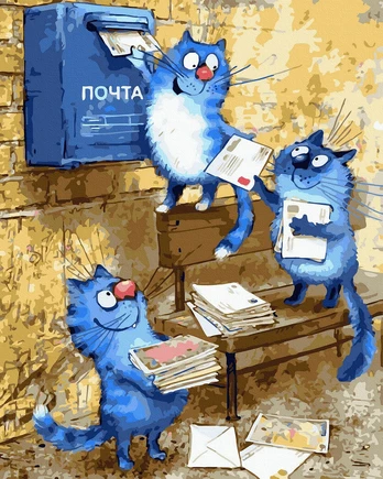Tapybos rinkinys "Blue cats"