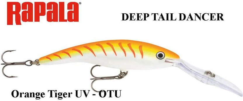 Vobleris Rapala Deep Tail Dancer OTU Oranžinis Tiger UV