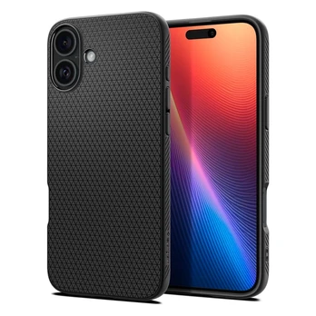 Spigen Liquid Air case for iPhone 16 Plus 6,7' matte juodas
