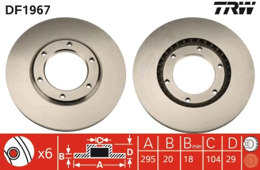 TRW DF1967 Brake Disc