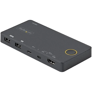 StarTech 2 PORT HYBRID USB-C KVM SWITCH/KVM SWITCH - 4K 60HZ HDMI 2.0
