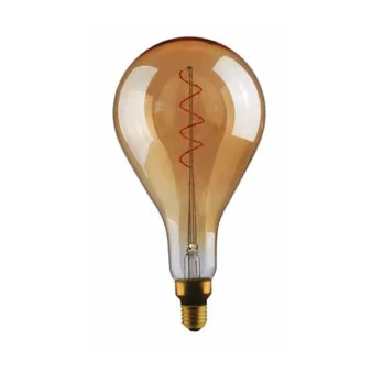 5W E27 LED lemputė Vintage Curved A165 Gold