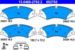 ATE 13.0460-2762.2 Brake pad set kaina
