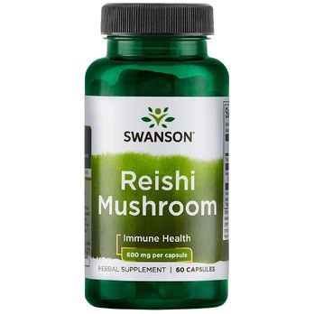 Swanson REISHI 600 mg , 60 kapsulių