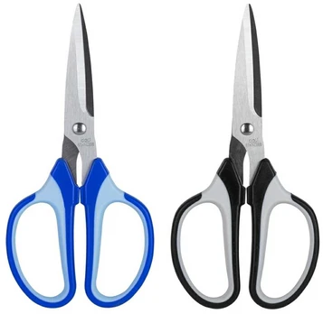 Žirklės DELI 6001 19cm soft touch, juodos