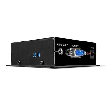 Šakotuvas Lindy 300m Cat.6 2 Port VGA Receiver