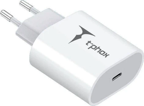 Įkroviklis T-Phox iSpeed, USB-C, balta, 18 W