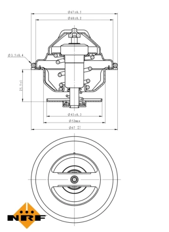 termostatas, aušinimo skystis NRF NRF 725188
