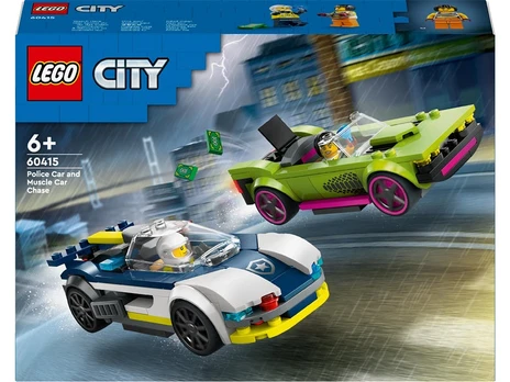 LEGO City 60415 Policijos automobilis ir galingo automobilio gaudynės