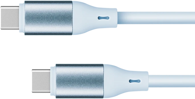 Kabelis USB typu C - USB typu C 1 m silikonowy mėlyna Kruger & Matz Basic