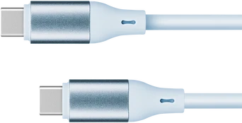 Kabelis USB typu C - USB typu C 1 m silikonowy mėlyna Kruger & Matz Basic kaina