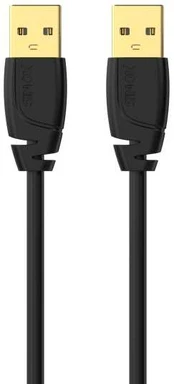 Sinox USB 2.0 kabelis. 2m. Sort