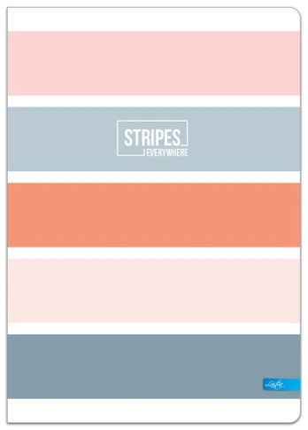 Knyga-sąsiuvinis A5 96lap 70g linija STRIPES