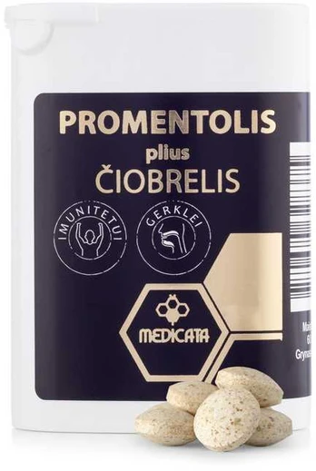 PROMENTOLIS PLIUS ČIOBRELIS, perštinčiai gerklei, N60