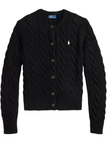 Kardiganas moterims, Juoda, Sweater-cardigan
