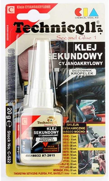 Klijai sekundiniai,20g Techniqll C-522