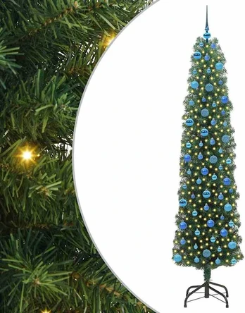 Dirbtinė Kalėdų eglutė with LEDs Žalia 240 cm PVC