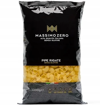 Itališki begliuteniai Pipe Rigate makaronai Massimo Zero 1000g