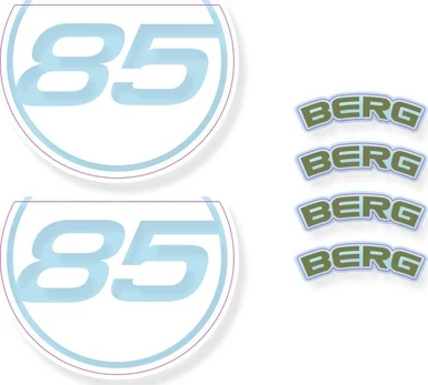 BERG GO² Retro Green - Sticker set