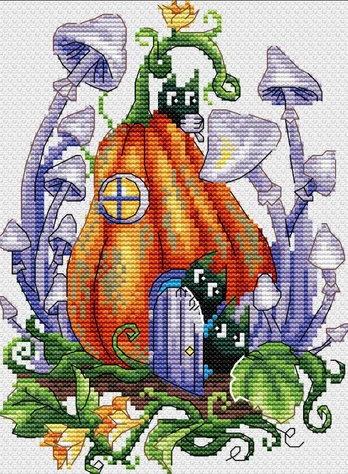 Cross stitch kit "Pumpkin House" 19x14 cm SM-752