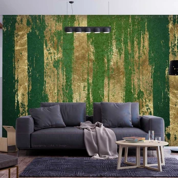 Artgeist Fototapetas - Golden-Green Expression