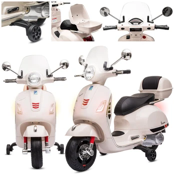 Vaikiškas elektrinis motoroleris Sun Baby Vespa MP, balta