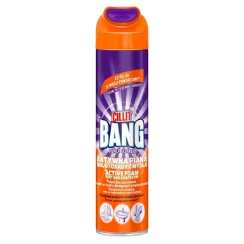 Muilo apnašų ir dušinių valiklis CILLIT BANG ACTIVE FOAM, 600 ml