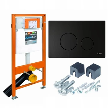 Potinkinis wc rėmas Werit 112cm juodas matinis mygtukas