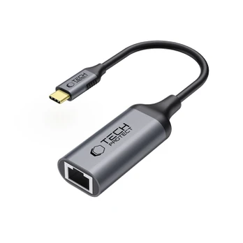 Juodas USB-C - RJ45 1000Mbps laidas "Tech-Protect Ultraboost"