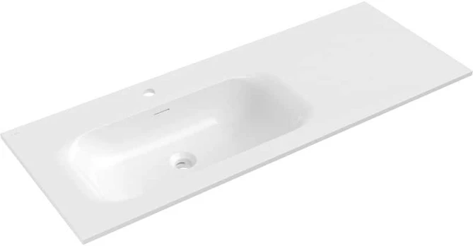 Praustuvas Mexen Vela, Left, 121 x 46,5 cm, Baltas glossy