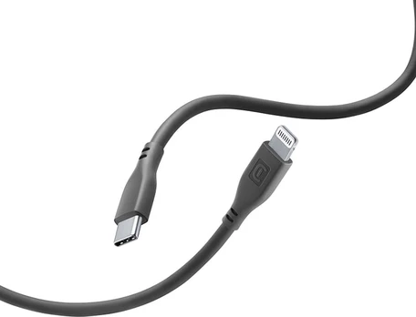 Kabelis USB Cellular Line Lightning – USB-C 1,2 m Juodas (USBDATASOFTC2LMFIK)