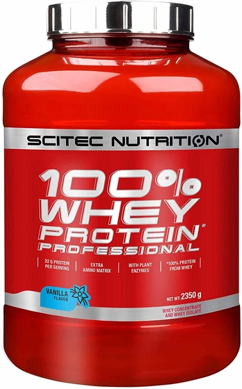 Scitec 100% Whey Protein Professional, Bananų, 2350 g