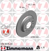 Stabdžių diskas ZIMMERMANN 370.3075.20 kaina