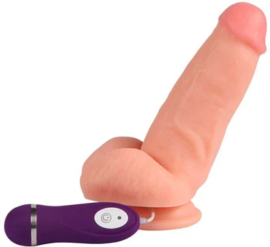 SHEQU - Raudonas EAGLE VIBRATOR DILDO WITH REMOTE CONTROL 17 CM