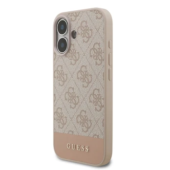 Dėklas Guess PU 4G Stripe Case for iPhone 17 Rožinė