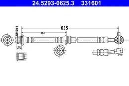 ATE 24.5293-0625.3 Brake hose
