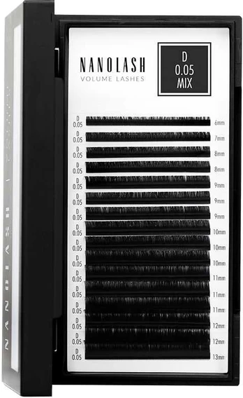 Nanolash VOLUME LASHES false eyelashes 0.05 D #6-13 mm 1 u