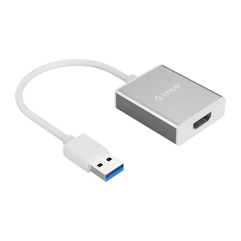 Orico UTH USB-A 3.0 to HDMI adapter - sidabrinis